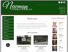 Tablet Screenshot of newmanfuneralhomes.com